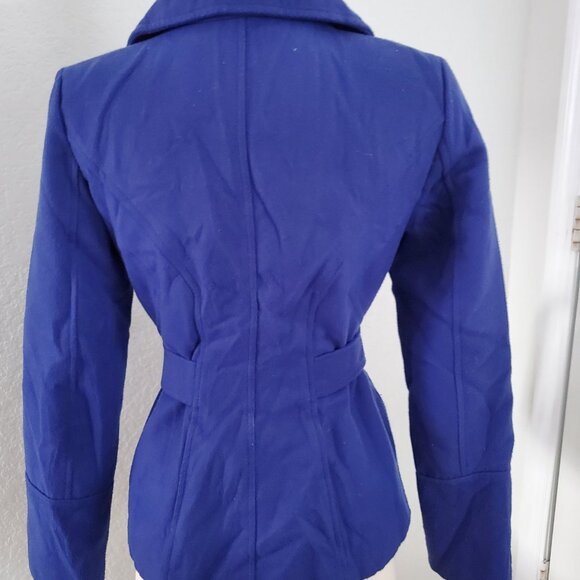 Guess Women's Royal Blue Pea Coat - Picture 2 of 6